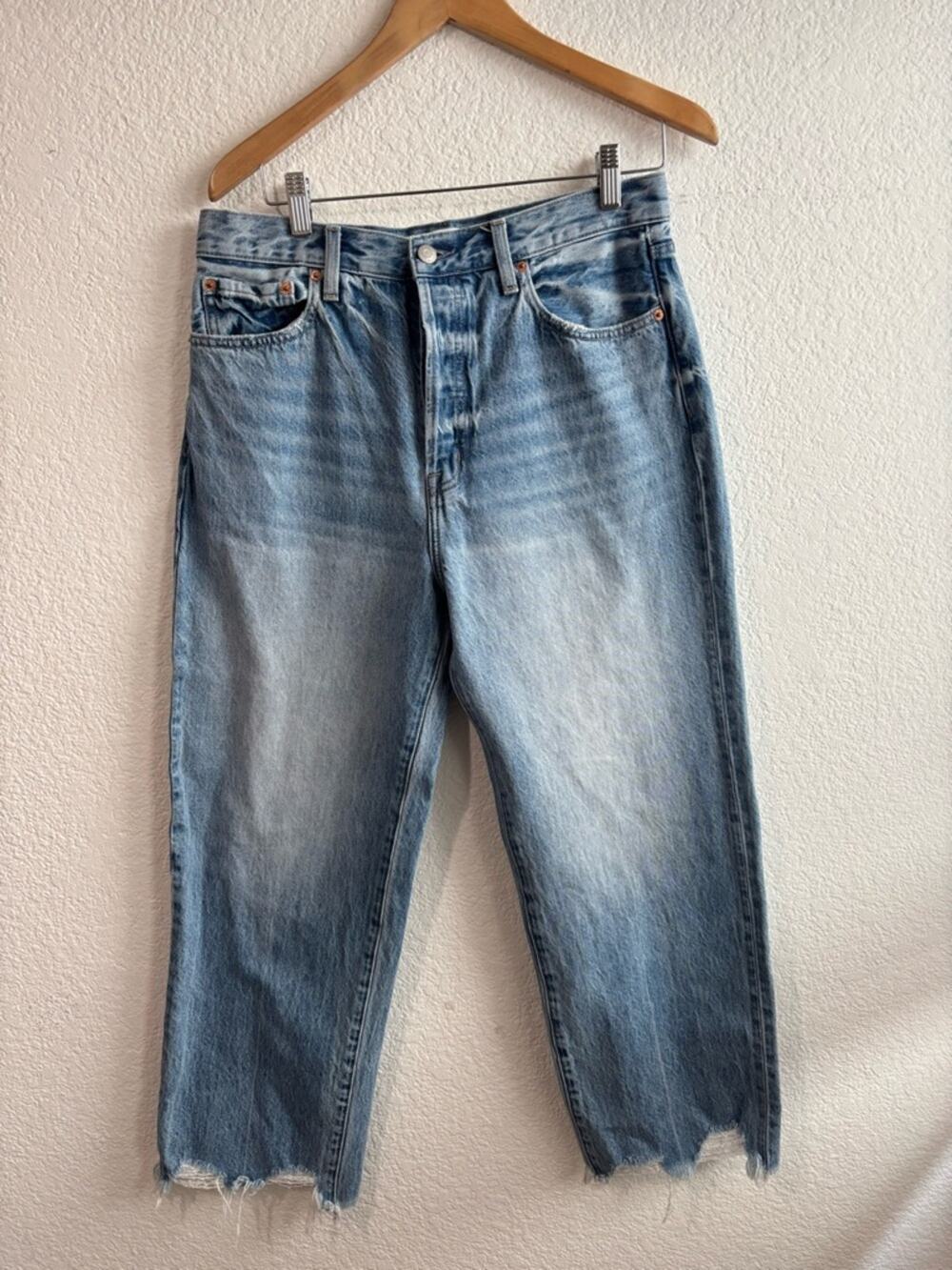 pistola Light Wash High Waisted Relaxed Jeans Women’s Size 30
